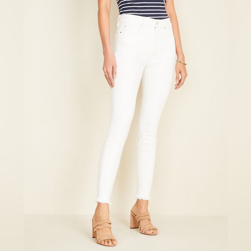 Brand New Ann Taylor White Skinny Jeans 2